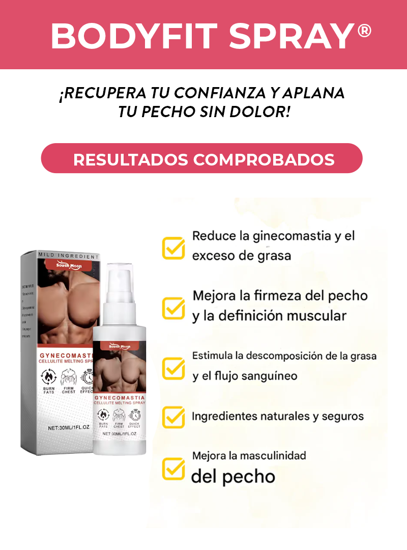 SPRAY REDUCTOR DE GRASA EN EL PECHO PARA HOMBRES